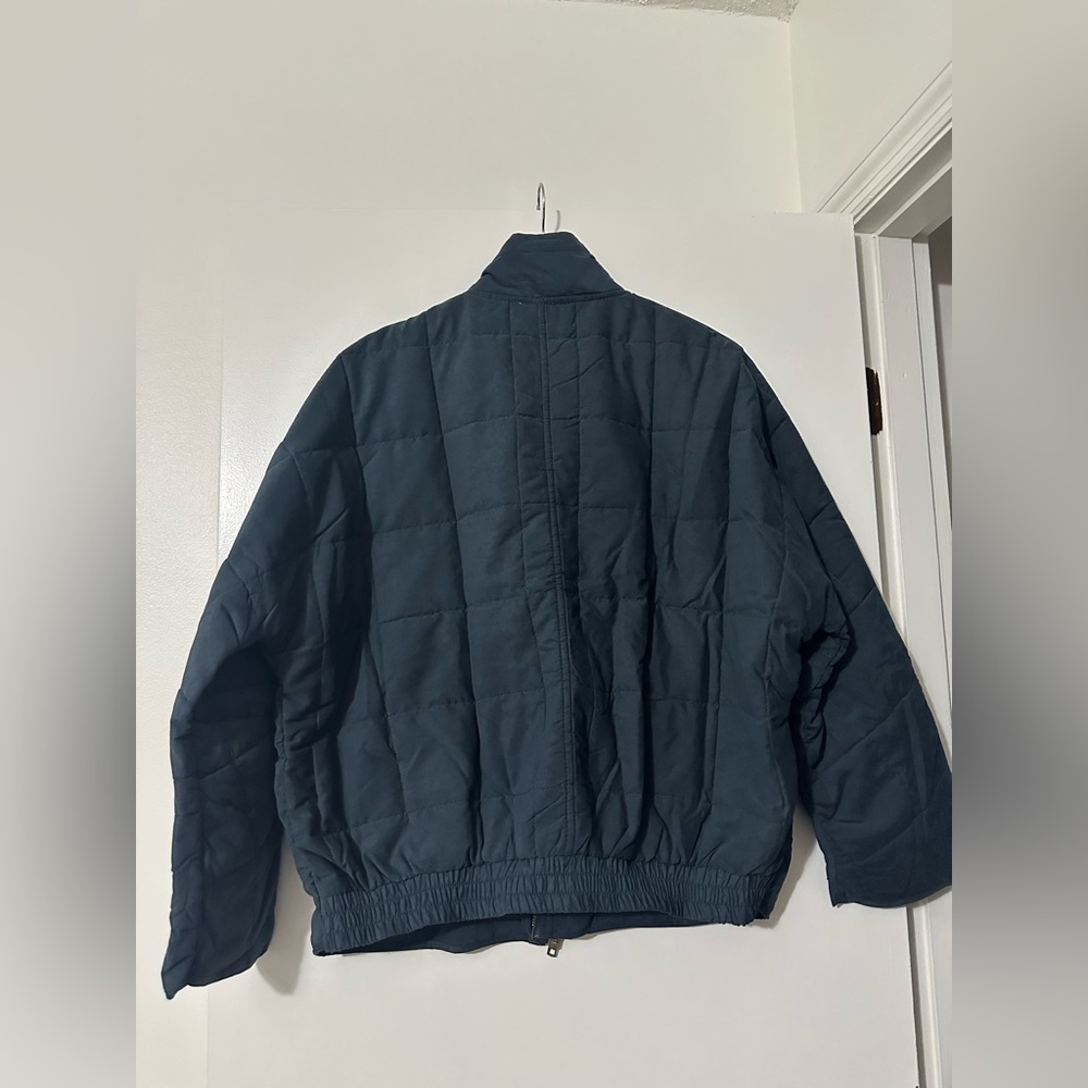 POL Navy Quilted Knit Bomber Jacket Womens Size Large - Picture 10 of 10